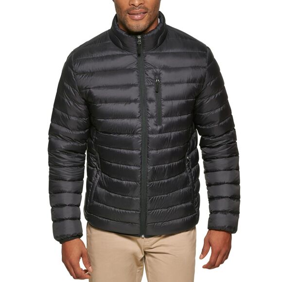 Club Room Mens Puffer Jacket Coat 2XL Black Solid - Picture 1 of 3